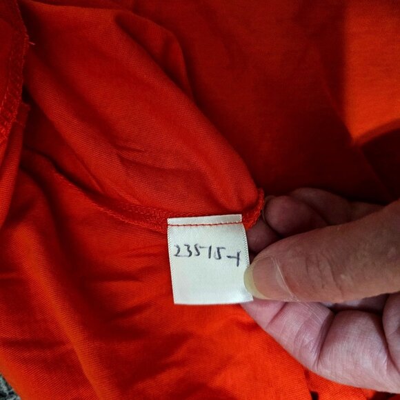 Anonymi Womens Orange A-Line Button-Down Midi Shirt Dress S 100% Pima Cotton - Picture 6 of 9